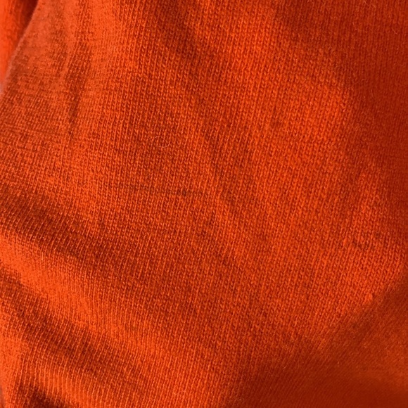 J Crew size small red orange cashmere wool blend pink heart sweater crew neck - Picture 3 of 8